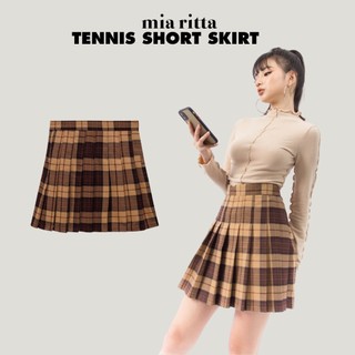 Chân váy xếp li kẻ váy tennis kèm quần ulzzang khoá bên V976 Ảnh thật