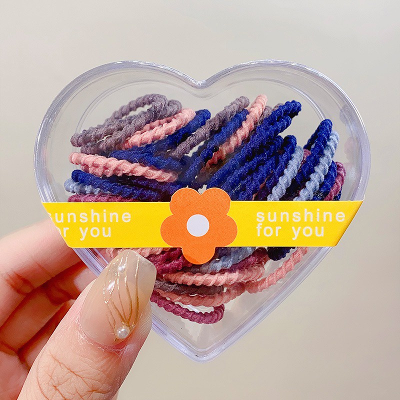 Set 50 Dây Buộc Tóc Co Giãn Nhiều Màu Sắc