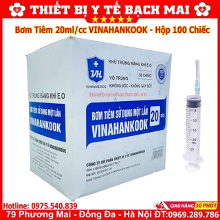 Ống tiêm 20cc - xi lanh 20ml - bơm tiêm y tế 20ml/cc vinahankook