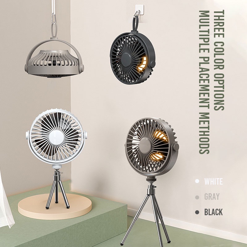 JIASHI Giá Đỡ Ba Chân 3 Chân Kèm Quạt Nhỏ Điều Khiển Từ Xa Thông Minh Đa Ứng Dụng Cho Hoạt Động Cắm Trại Ngoài Trời