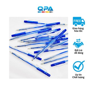 100 cây bút bi mực xanh ánh sáng ngòi 0.7mm