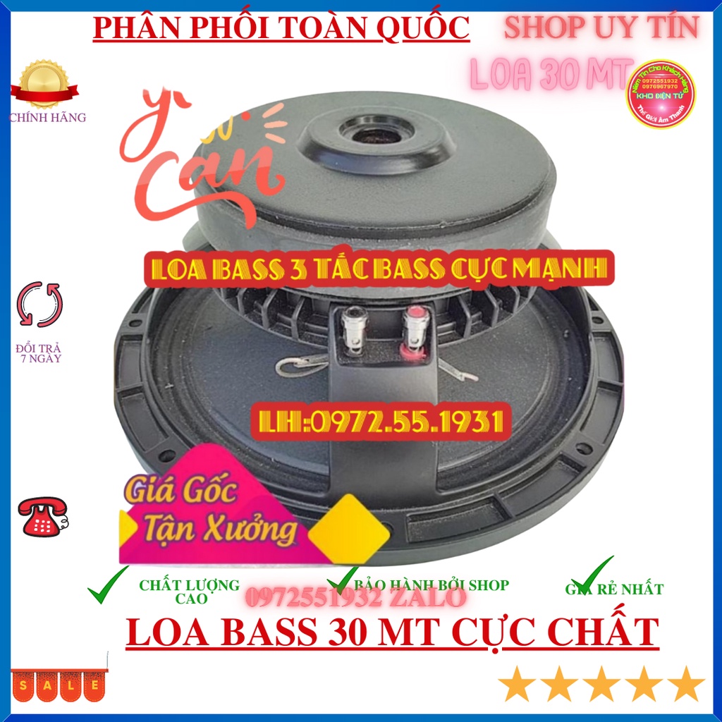Loa bass 30 từ 156 cao cấp âm thanh sẽ làm người nghe nhạc hài lòng - GIÁ 2 CHIẾC
