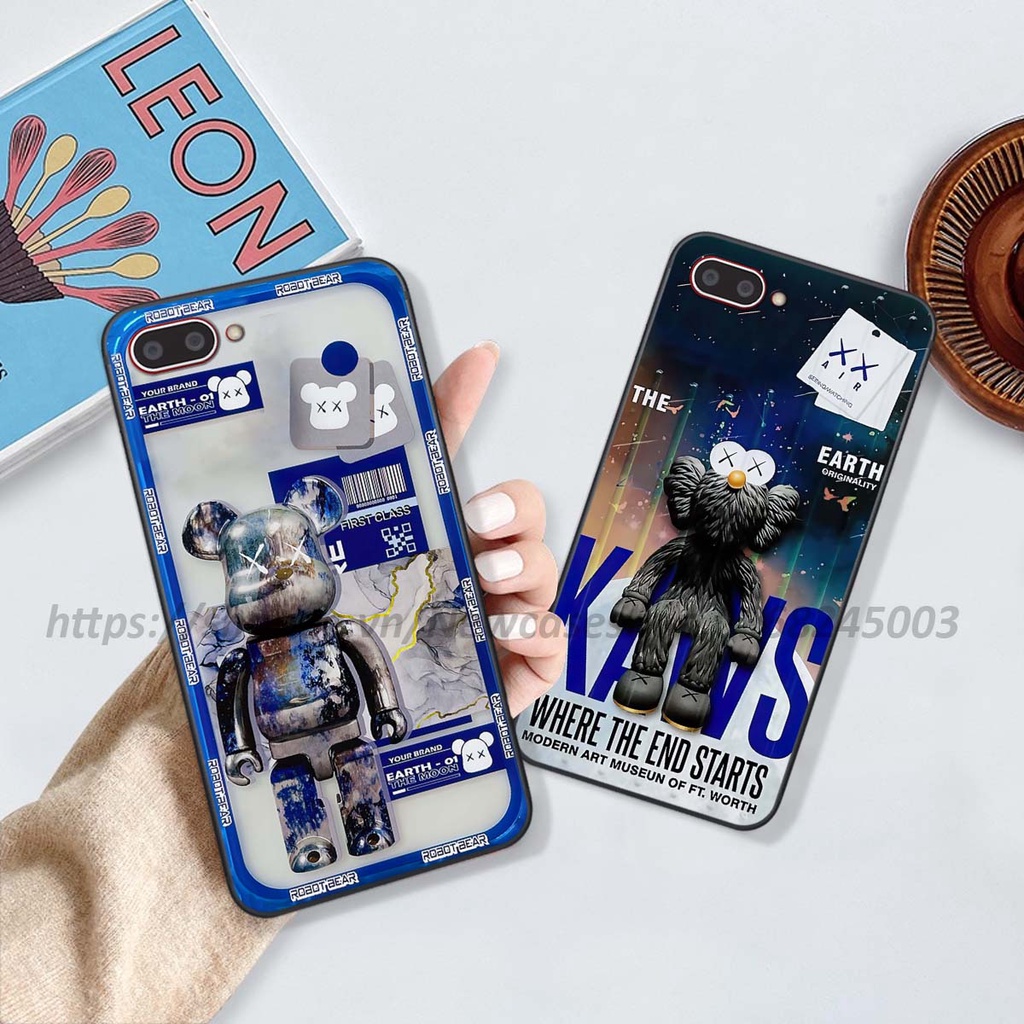 Ốp Oppo A3S / A1k / Realme C1 / C2 in hình Bear Brick,K@ws,smile,...hot trend