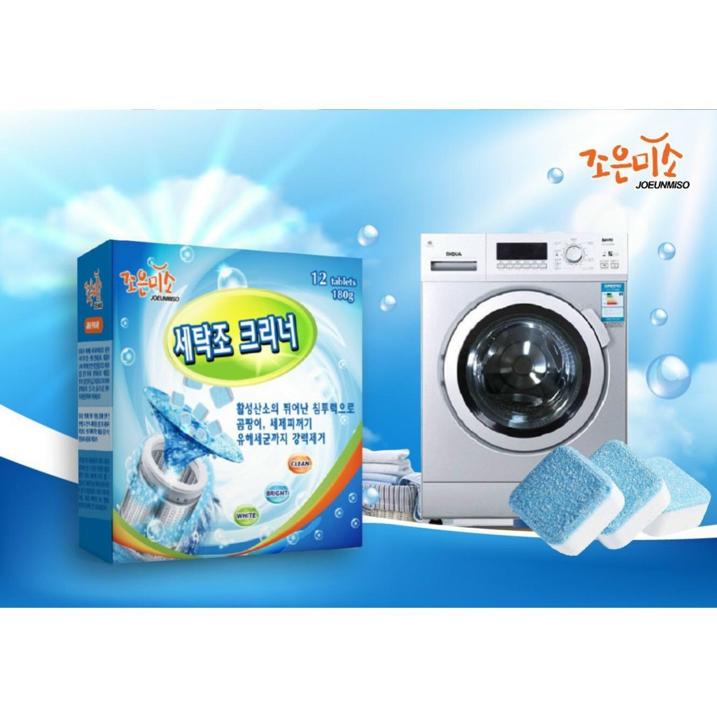 Tẩy lồng máy giặt SIÊU HIỆU QUẢ Smile Mom dùng được cho cả máy giặt cửa đứng và cửa ngang đánh tan vết bẩn