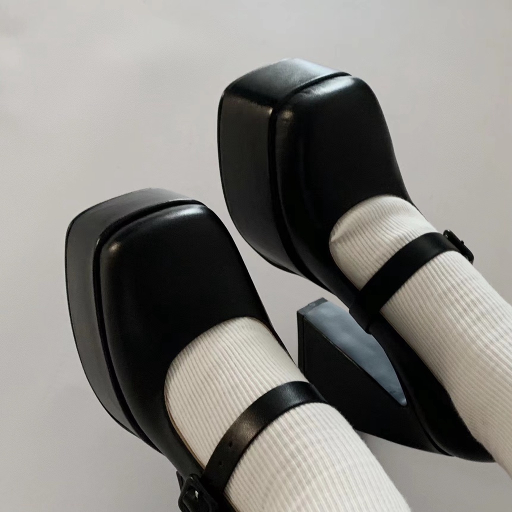 Giày Cao Gót 12CM Bằng Da Phong Cách Lolita Thời Trang 2022