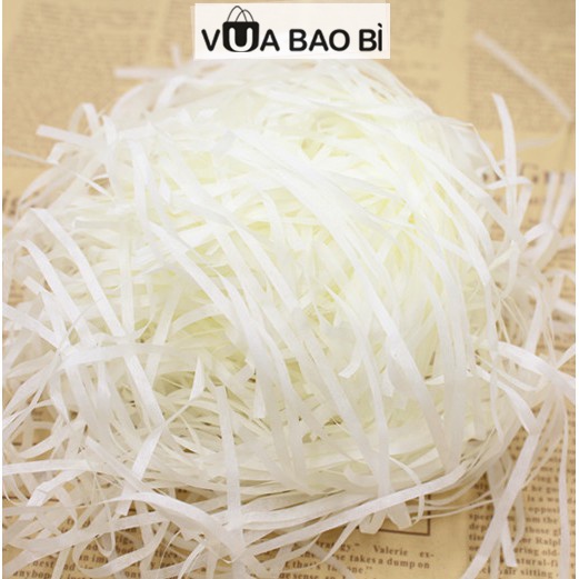 Giấy Rơm lót hộp quà (1kg), Giấy cắt sẵn loại mềm lót hộp quà tặng, chống sốc VUA BAO BÌ
