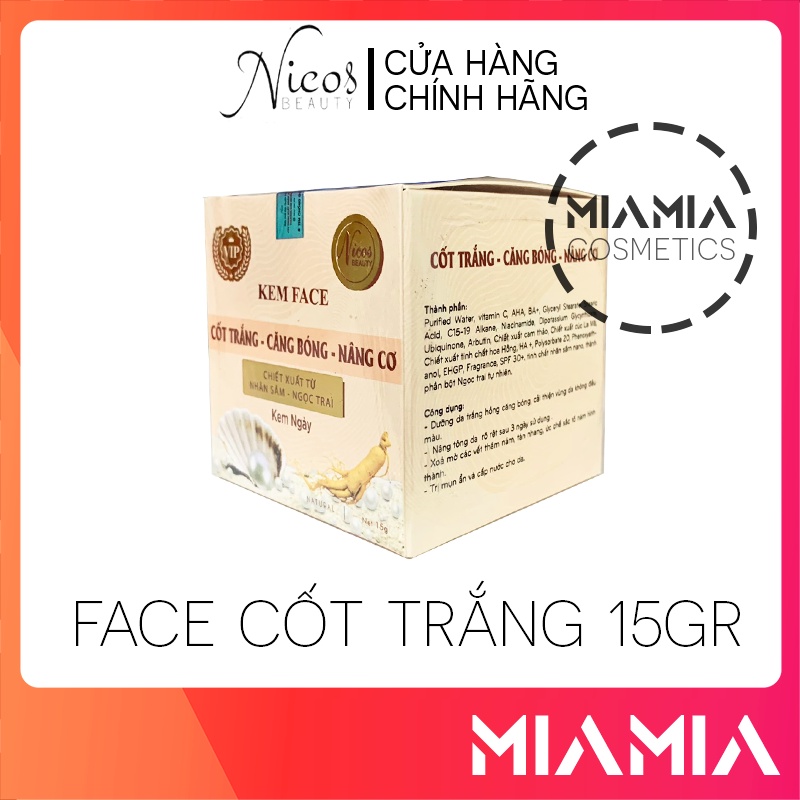 Kem Face Cốt Trắng Nikos Thanh Nhi Phiên Bản Mới 15gr Nicos Beauty