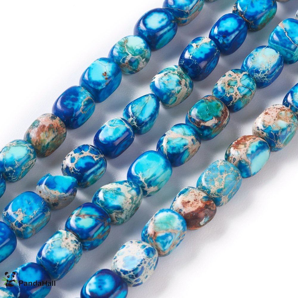 1 Chuỗi Hạt Thạch Cao / Thiên Nhiên Regalite / Hoàng Gia Nhuộm Màu Xanh Da Trời Đậm 7x6x6mm Lỗ: 0.8mm Khoảng 56 Cái / strand 161.42 inch (410cm)