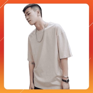 Áo thun nữ, Áo thun nam tay lỡ form rộng unisex oversize trơn Basic size 55-65kg mặc