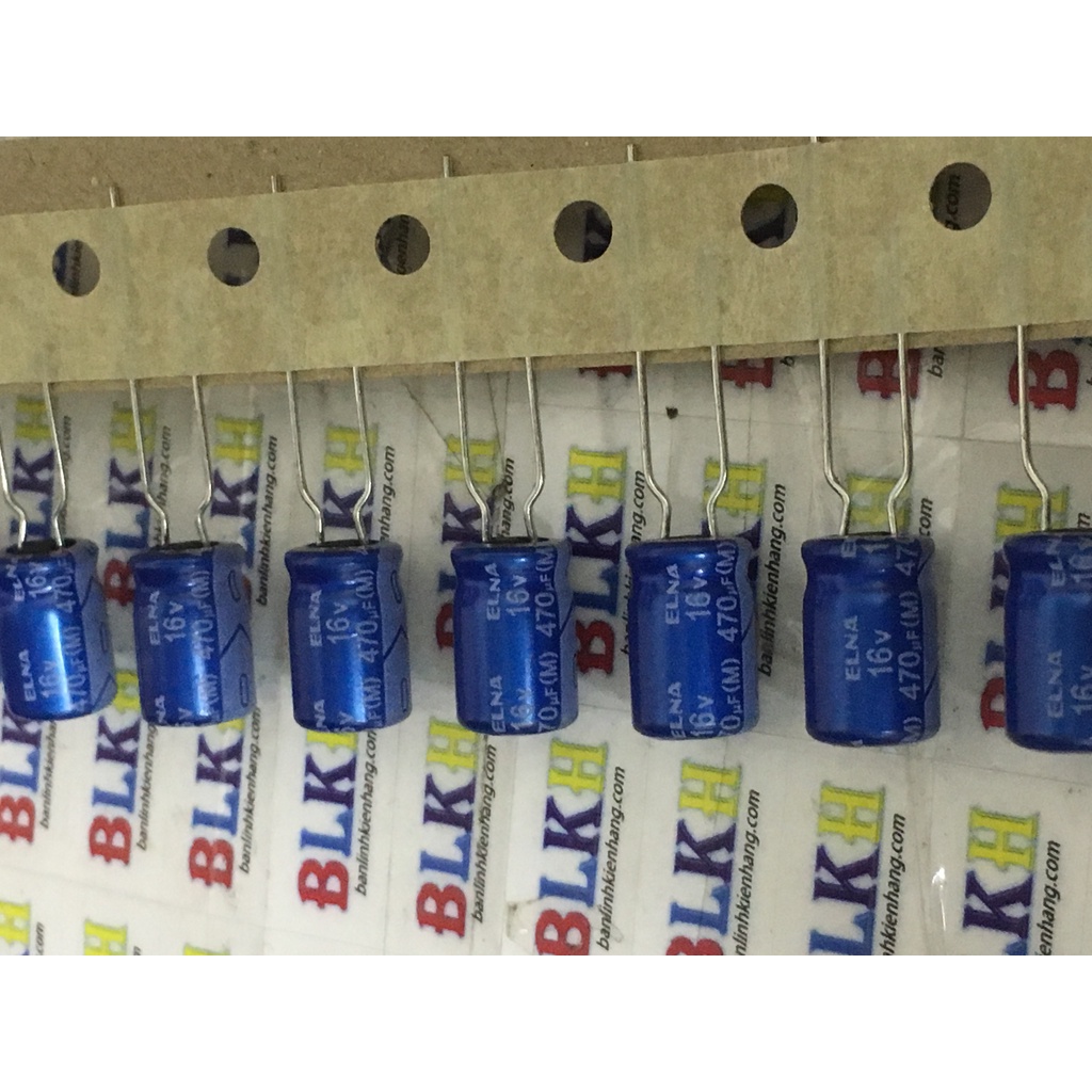 5 Tụ âm thanh 16V 470uF  5x10mm chính hãng ELNA