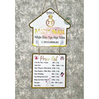 Bảng hiệu gỗ tên shop,thiết kế theo yêu cầu,bảng ngôi nhà + menu tên shop