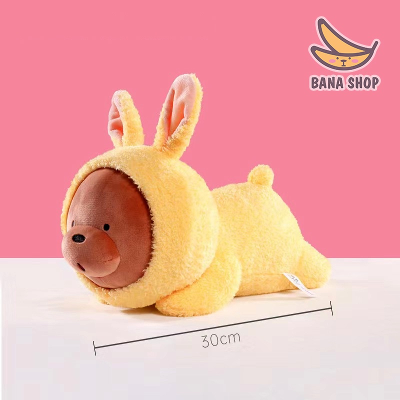 Gấu bông anh em gấu Bare Bear Chúng tôi đơn giản là gấu mặc áo bông cosplay thỏ nằm