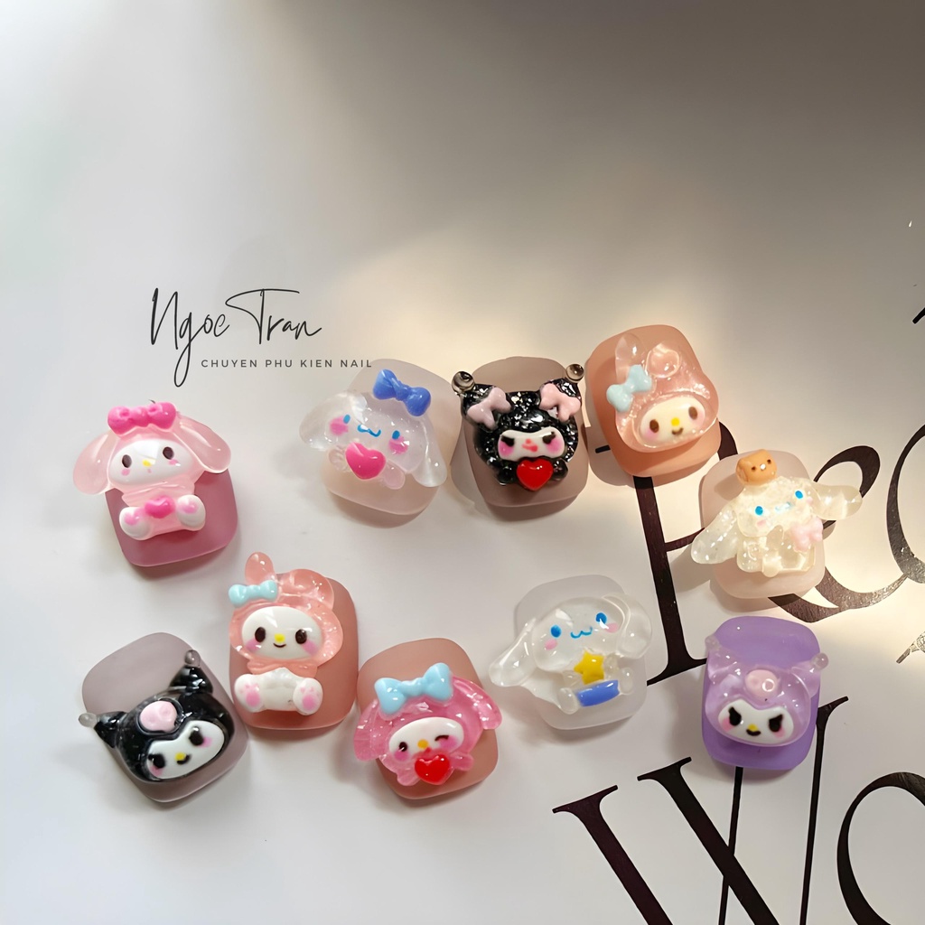 Charm Thú Hoạt Hình Sanrio Ngọt Ngào | Kuromi Cinnamaroll Hello Kitty Bóng