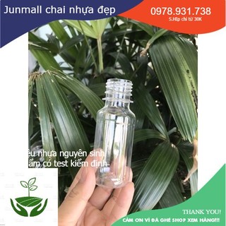 Chai nhựa tròn 30ml 50ml 75ml 100ml 120ml kèm nắp chai nhựa nguyên sinh