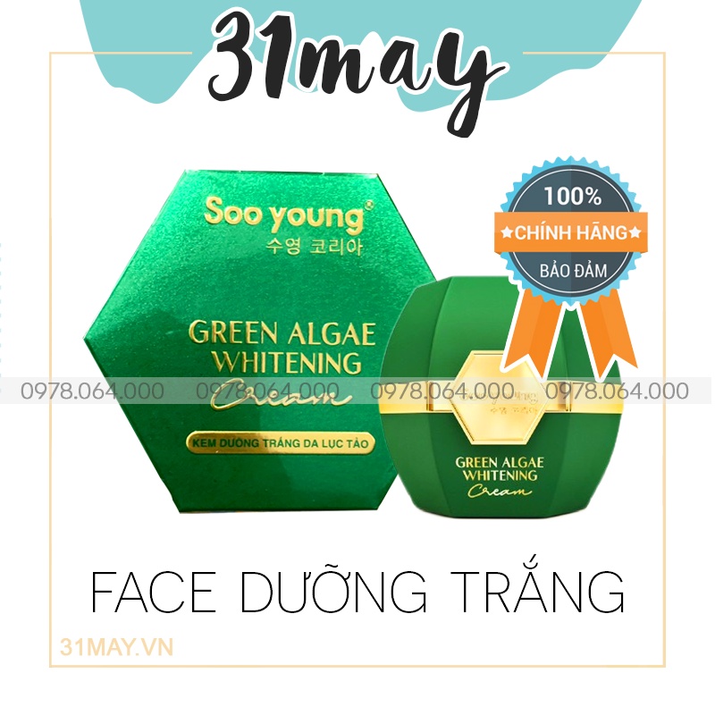 Kem Face Dưỡng Trắng Lục Tảo Mỹ Phẩm Soo Young Phiên Bản Mới 30gr