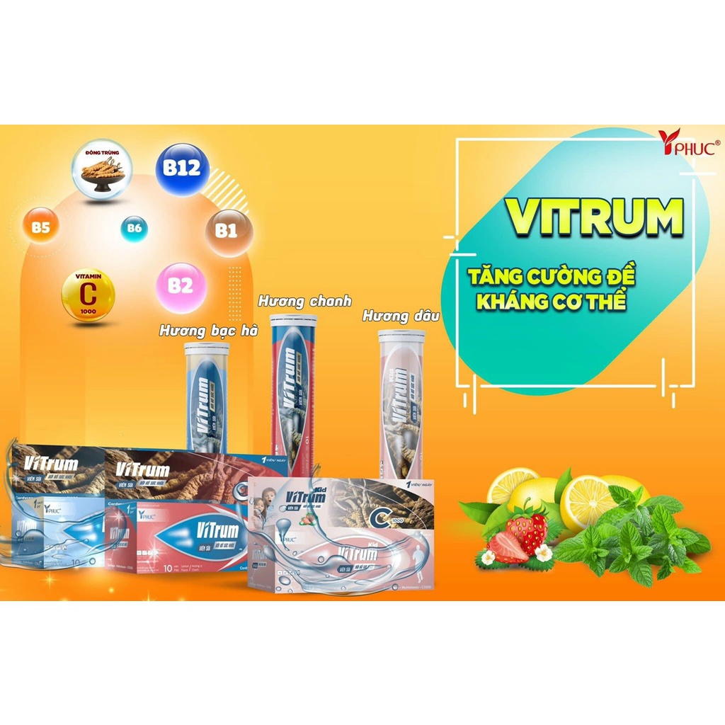 Viên sủi Vitrum C bồi bổ sức khỏe Tube 10 viên