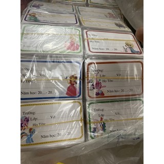 100 cái nhãn vở có keo dán sẵn