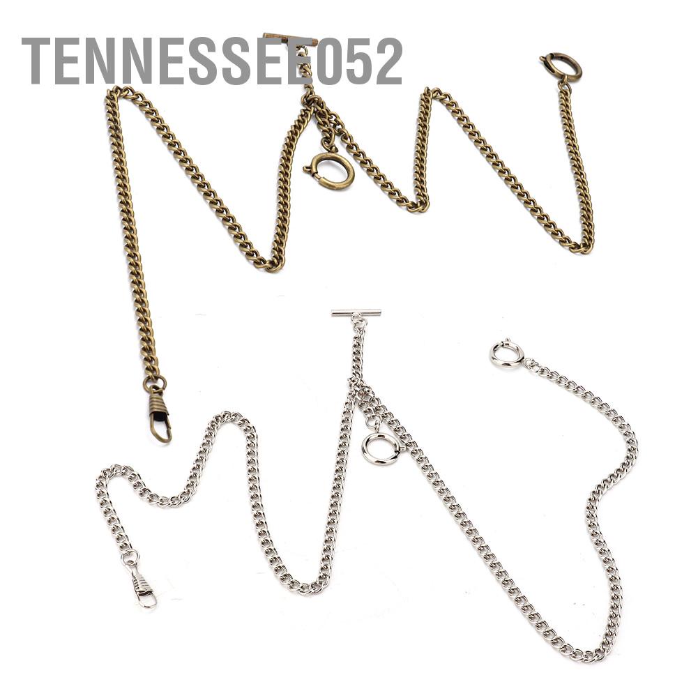 Tennessee052 Chuỗi đồng hồ bỏ túi bằng kim loại cổ điển 44cm Liên kết quà tặng