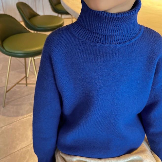 Áo Sweater Dệt Kim Một Mảnh Lót Lông Cừu Dày Dặn Thời Trang Thu Đông Cho Bé Trai Và Gái