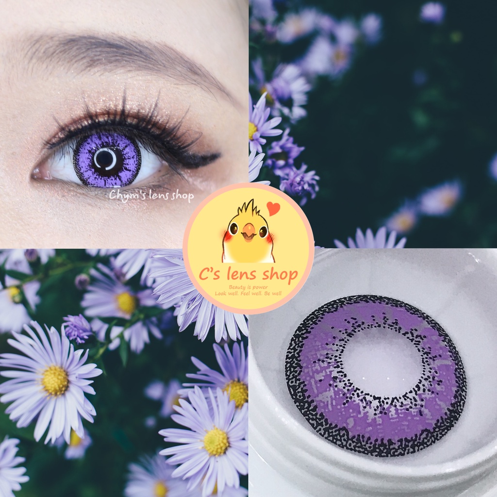 < CÓ SẴN > Lens mẫu FIRE màu VIOLET có cận 0-8 [ KHÔNG BÁN LỆCH ĐỘ ]