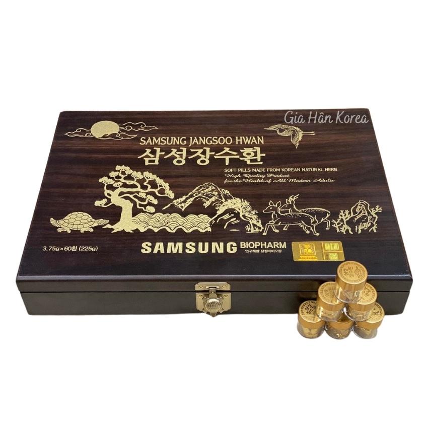 An Cung Ngưu Hoàng Hoàn Trầm Hương Samsung Jangsoo Hwan Cao Cấp Hàn Quốc Hộp Gỗ 60 Viên,Giúp Bổ Não, Phòng Ngừa Tai Biến