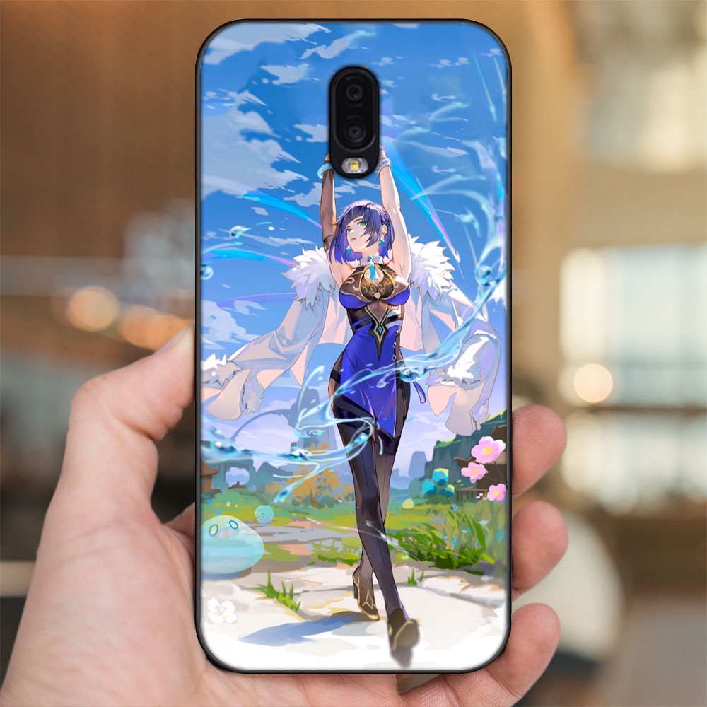 Ốp lưng Samsung J7 Plus viền đen in hình Yelan Genshin Impact