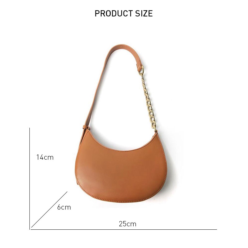 MISCHA Túi Đeo Vai Da PU Màu Trơn Phong Cách Hàn Quốc Thời Trang Cho Nữ