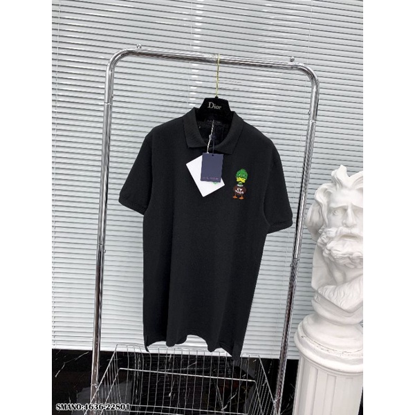 Áo polo thêu hình trend mới hàng chuẩn form, ảnh thật