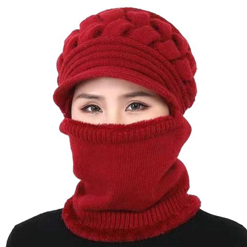 Mũ Len Dệt Kim Dày Dặn Giữ Ấm Cổ Thời Trang Mùa Đông Cho Nữ