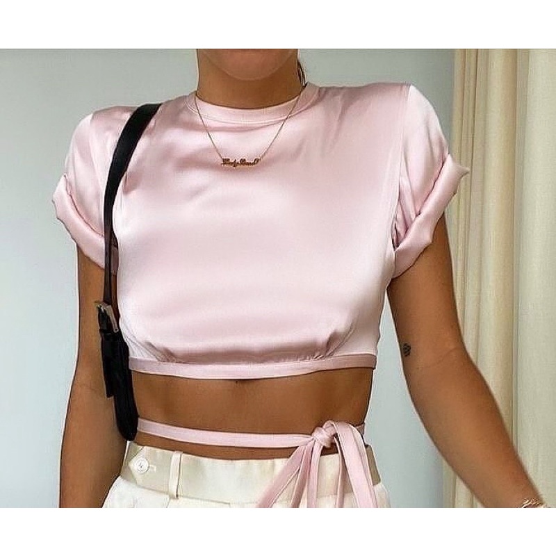 Áo croptop tay con