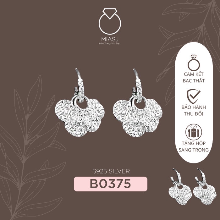 Tổng hợp Bông (khuyên) khoen tròn gài tai BẠC Ý S925 hột CZ nhân tạo cao cấp [Mi.A - Trang sức bạc]