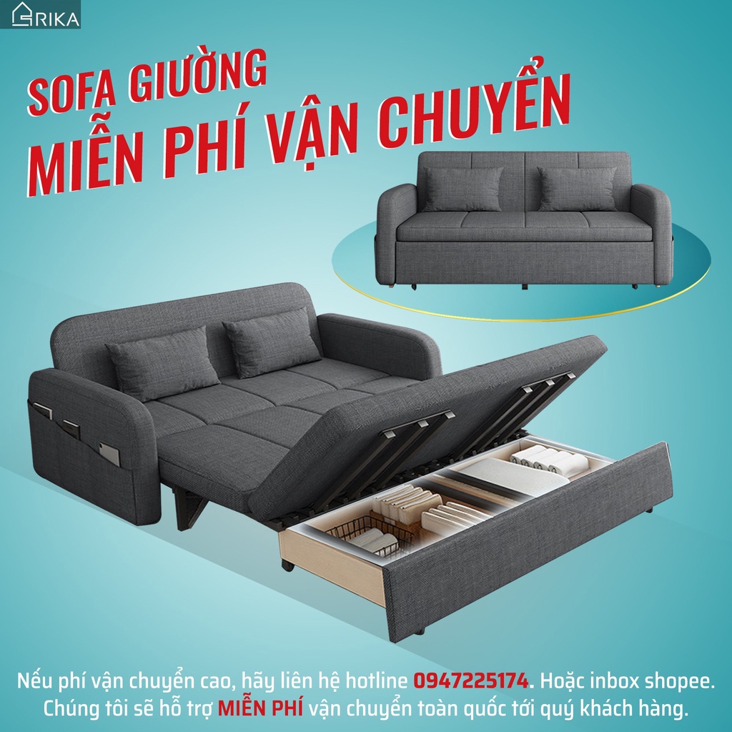 [Tặng 2 gối] Ghế sofa giường 178x185cm, Giường sofa thông minh gấp gọn thành ghế đa năng cho phòng khách