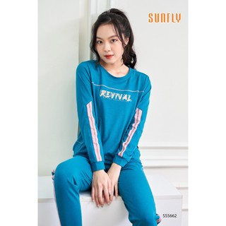 Ss5662 bộ thể thao cotton áo dài quần dài