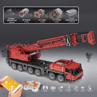 Lắp ráp mô hình xe cần cẩu gmk crane mould king 17013