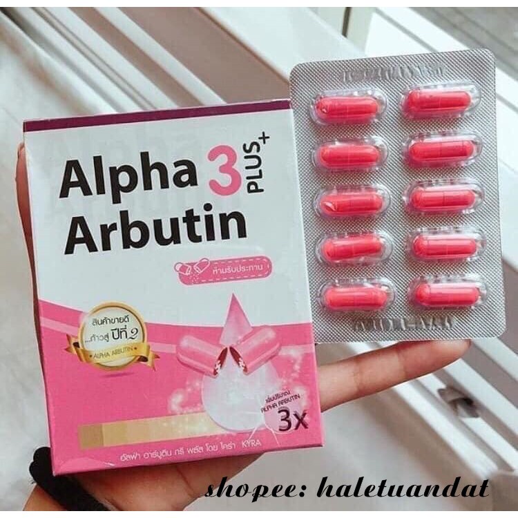 Túi Viên bột kích trắng Alpha Arbutin 3Plus ban ngày+đêm