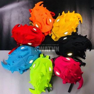 Balo Khủng Long, balo phượt đựng nón fullface Size Lớn siêu cute (MẮT PHẢN QUANG - VẢI LƯỚI)
