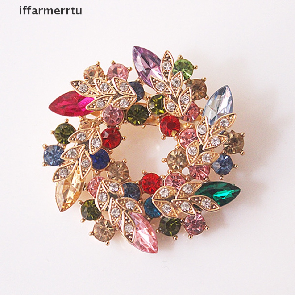 Ghim Cài Áo Hình Hoa Đính Đá Pha Lê Lấp Lánh Thời Trang Cho Nữ