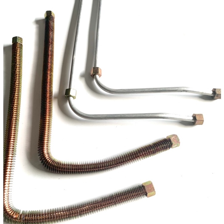 Ống nhôm tản nhiệt của máy nén khí chạy trực tiếp / dây lò xo máy hơi 2 đầu ren 17mm