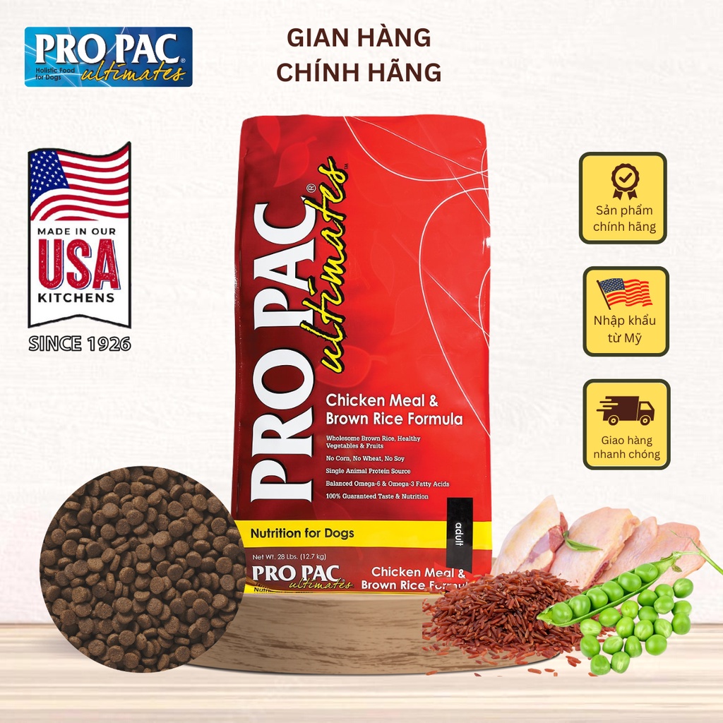 Thức Ăn Chó Propac Chicken & Brown Rice Formula - Chính Hãng - Nhập Khẩu Mỹ