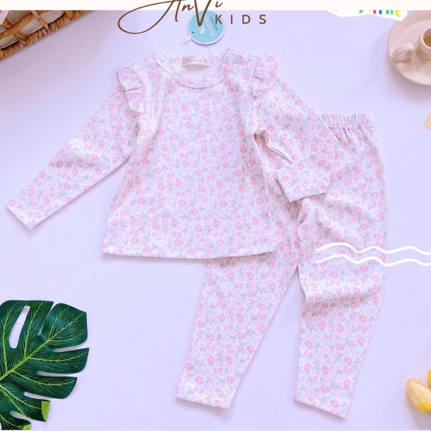Set Đồ Bộ Quần Dài, Tay Dài Phối Cánh Tiên Chất Thun borip Mềm Mại Cho Bé gái