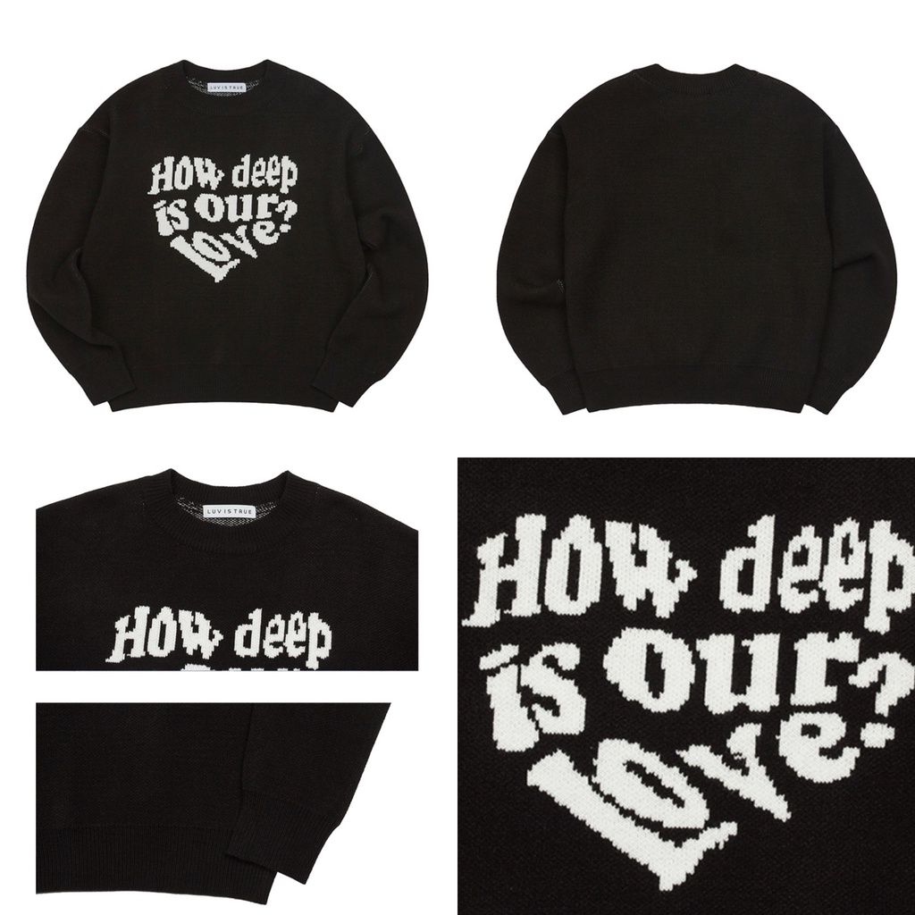 Áo sweater dệt kim LUVISTRUE Ow Love Knit