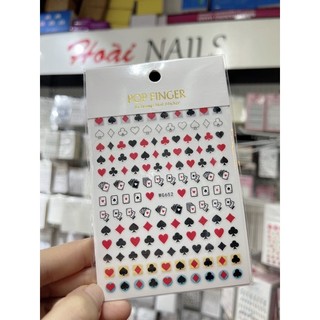 Sticker lá bài nail 2024