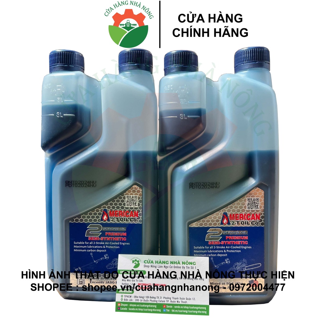 Nhớt 2 thì AMERICAN  1L 1:50 cao cấp chính hãng