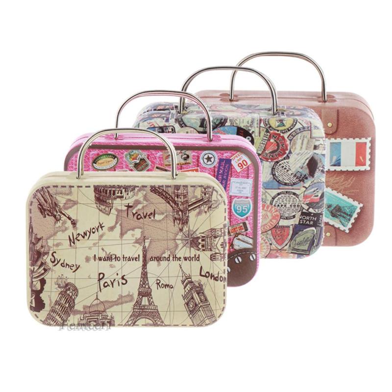 Mô Hình Va Li Bằng Sắt 1 / 6 Dùng Trang Trí Nhà Búp Bê