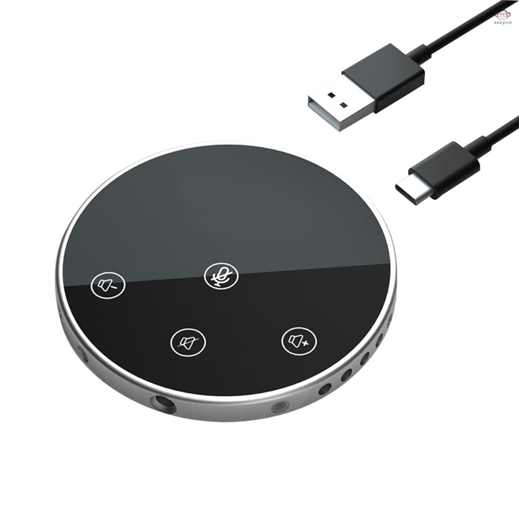 Micro Để Bàn Cổng USB Xoay 360 Độ° Mic Cảm Ứng Cho Máy Tính Đa Hướng Omni Plug & Play PC Có Nút Cảm Ứng Âm Lượng / Âm Lượng Tương Thích Với Win