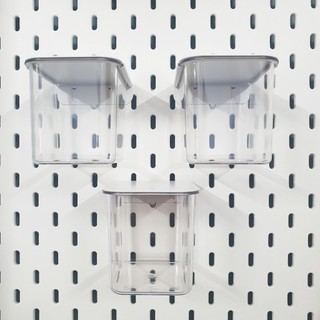 Bộ 3 hộp trong đựng có nắp Skadis IKEA