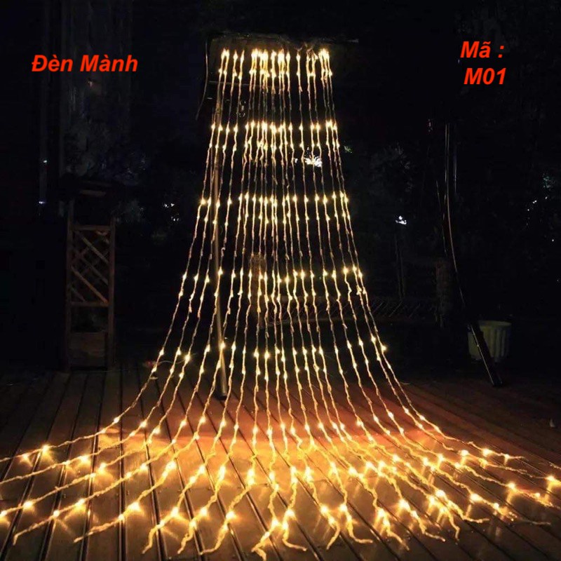 Dây Đèn Led Nháy Thả Rèm Mưa Rơi Nháy Thác Nước - Đèn Nháy Thả Mành, Trang Trí Cây Đẹp Lung Linh, Trang Trí Noel