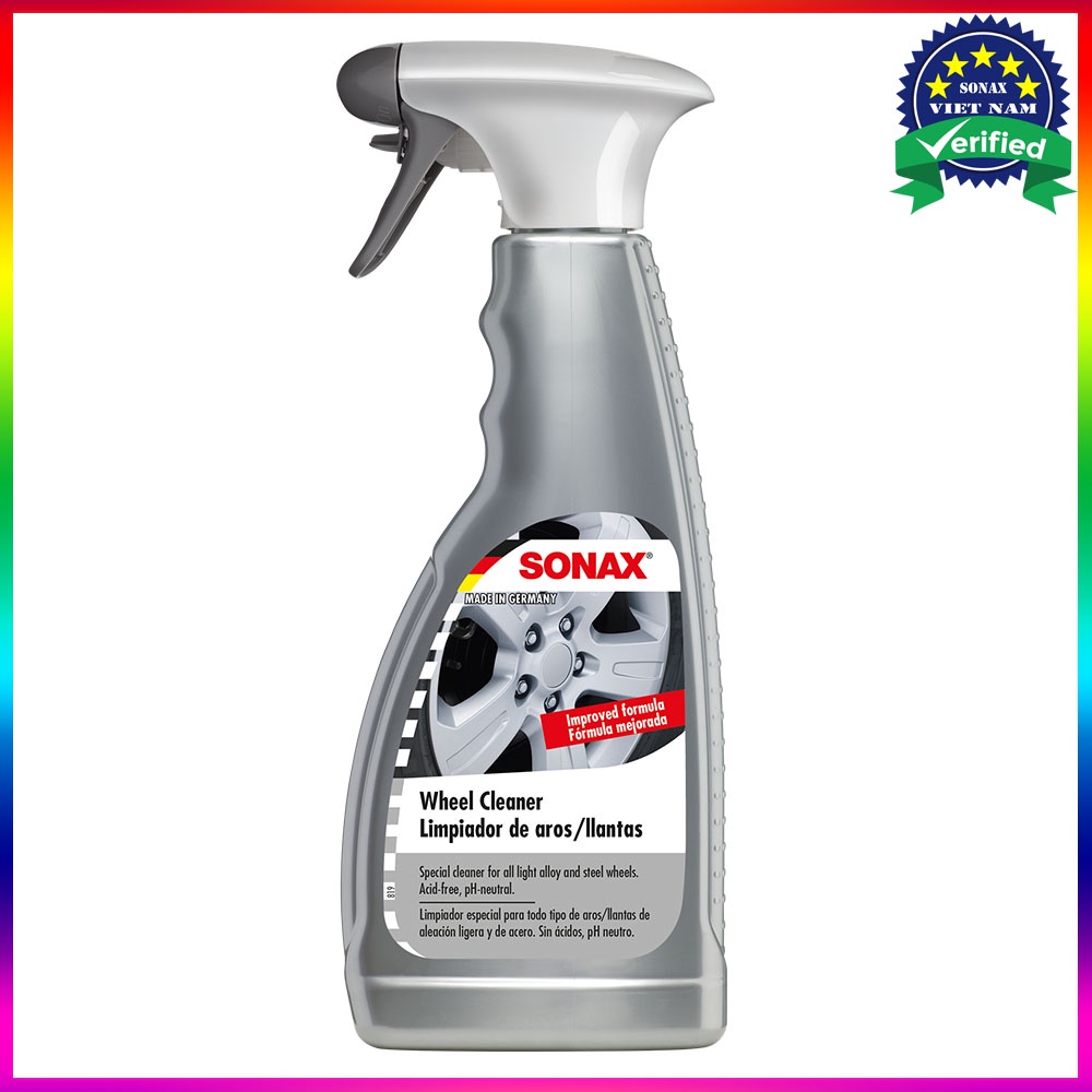 Dung dịch rửa mâm lazang vành bánh xe ôtô Sonax Wheel Cleaner 500ml