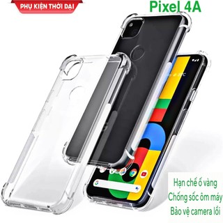 Ốp lưng Pixel 4A dẻo trong suốt lồi 4 góc chống sốc chống va đập mạnh ôm máy
