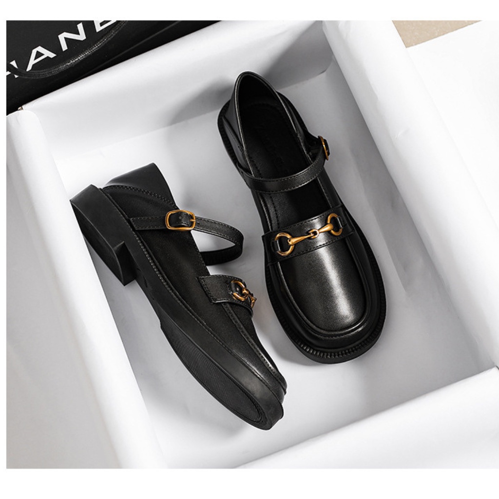 Giày búp bê nữ Mary Jane đế cao  phong cách Hàn Quốc da mềm đi êm chân mẫu mới nhất